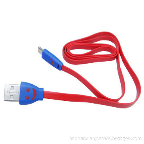 Lighting Flat Smile Micro HDMI to USB Charging Cables for Samsung Galaxy